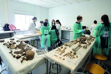 Uma das salas das aulas práticas de Ciências Forenses
