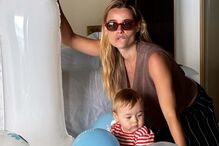 Kelly Bailey e o filho