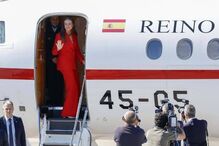 Princesa Leonor parte do aeroporto de Barajas, em Madrid, rumo a Lisboa