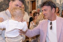 Batizado do filho de Mickael Carreira e Laura Figueiredo