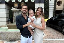 Bernardo Silva e Inês Degener Tomaz com a filha