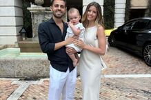 Bernardo Silva, a mulher e a filha, em Monte Carlo, no Mónaco