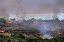 Incêndio deflagra em zona de mato em Setúbal