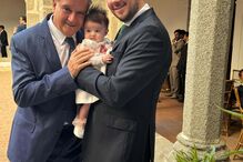 O médico nutricionista com o filho Pepe e a neta, Joana