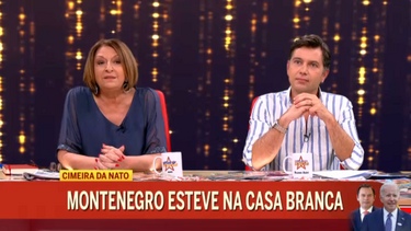 Comentadores do ‘Noite das Estrelas’ reagem às imagens exclusivas de Luís Montenegro em Washington