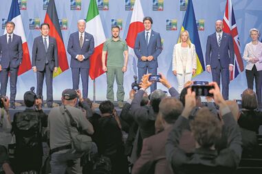 Zelensky na Cimeira de Vilnius, em 2023. Ucrânia volta a ser o tema principal 