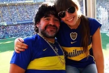 Diego Maradona e a filha Dalma