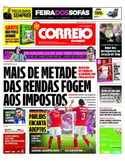 Capa de sexta-feira, 26 de julho de 2024