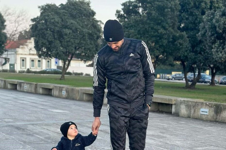 Diogo Costa e o filho Tomás