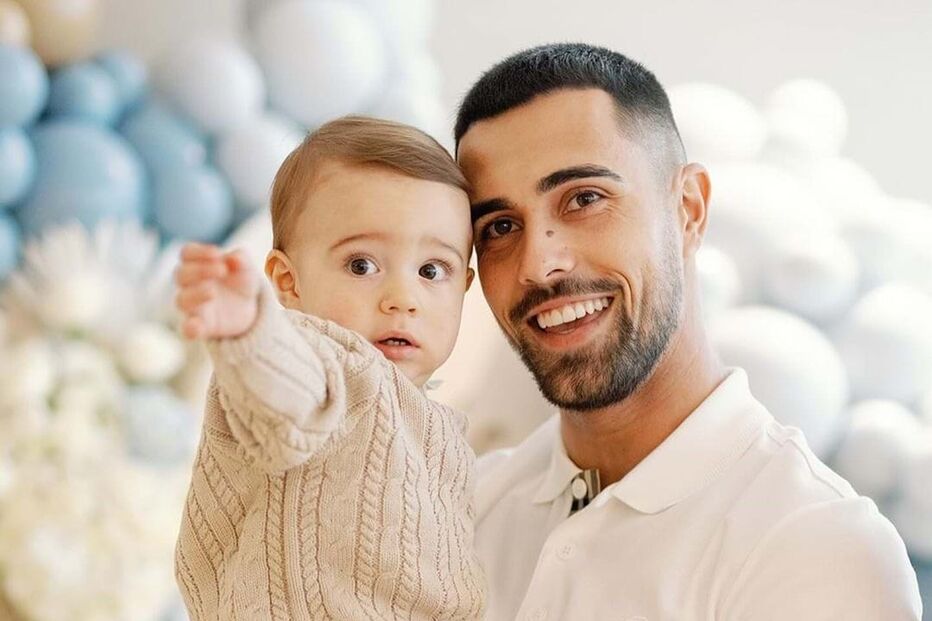 Diogo Costa e o filho Tomás