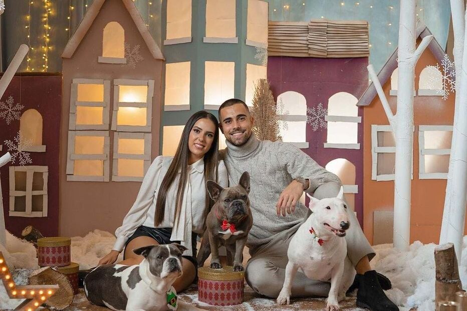 Diogo Costa com a companheira Catarina Machado