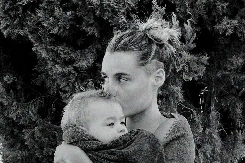 Kelly Bailey e o filho