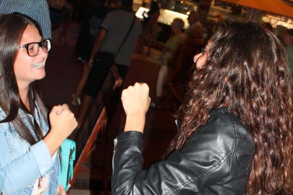 Filipa Nascimento com a prima Joana 