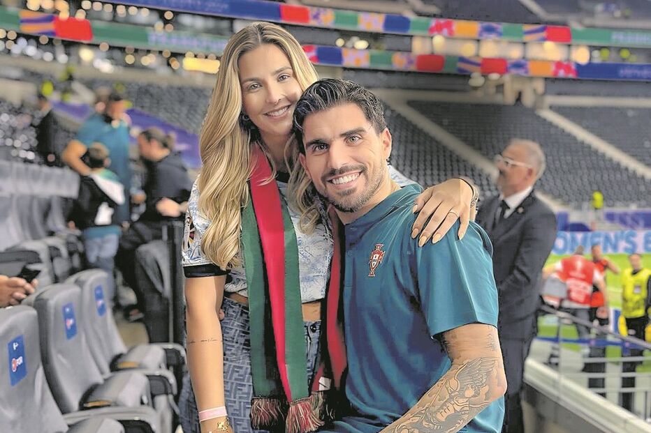 Ruben Neves e a companheira, Débora Lourenço