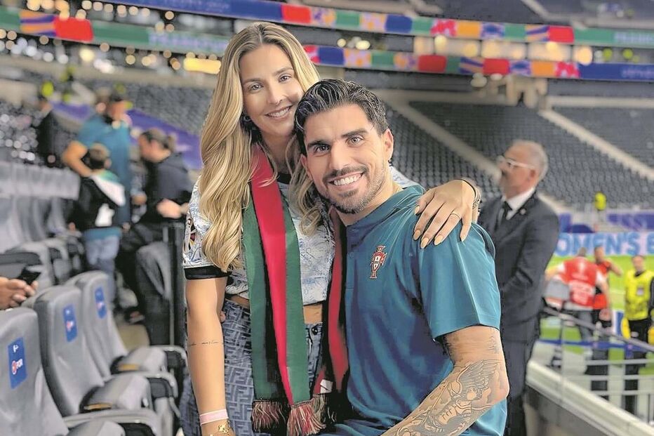Ruben Neves e a companheira, Débora Lourenço