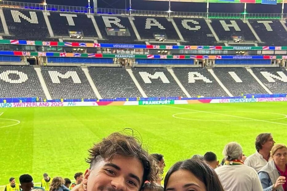 Vitinha, a companheira Tatiana e a filha Mafalda