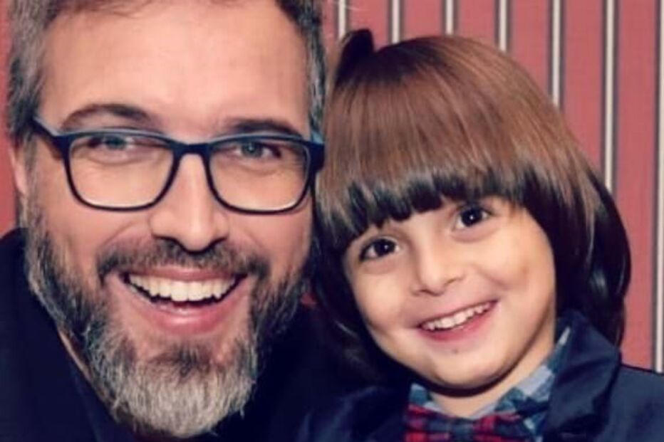 Pedro Chagas Freitas e o filho Benjamim