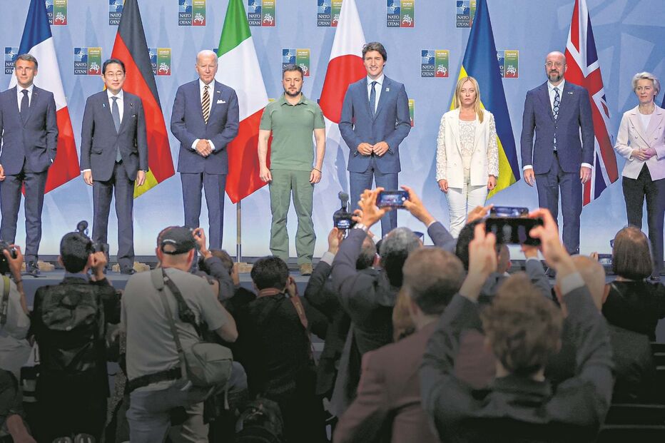 Zelensky na Cimeira de Vilnius, em 2023. Ucrânia volta a ser o tema principal 