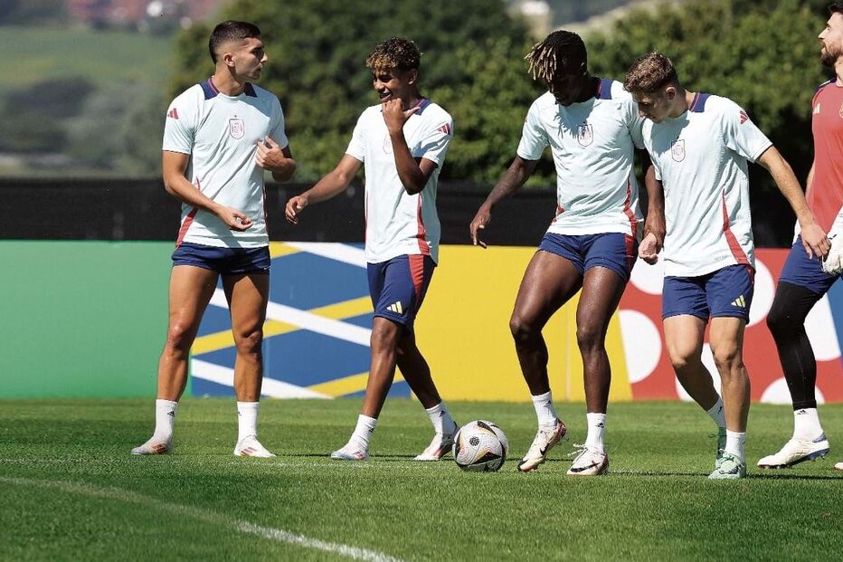 Fase de treino de ontem da seleção espanhola 