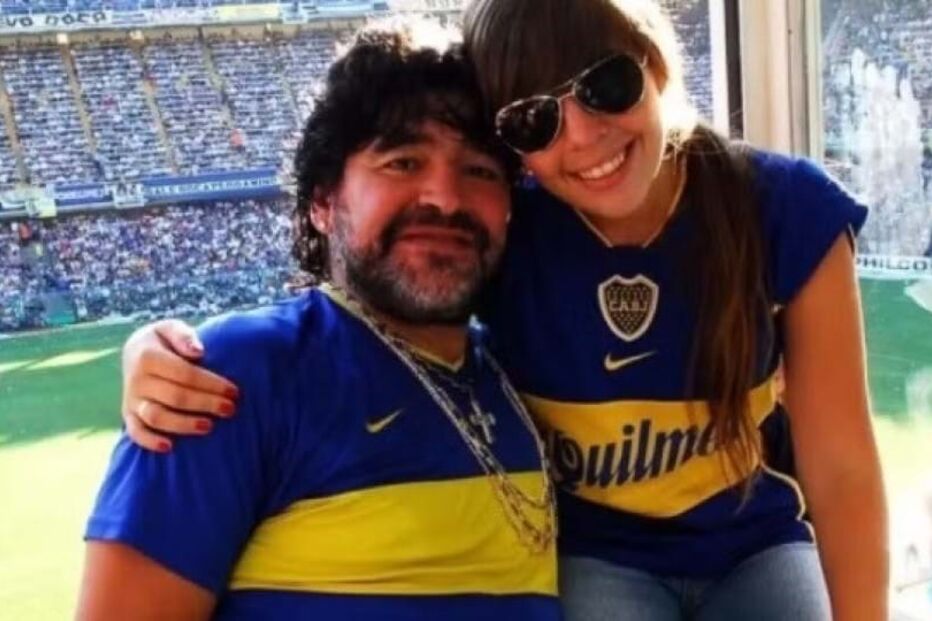 Diego Maradona e a filha Dalma