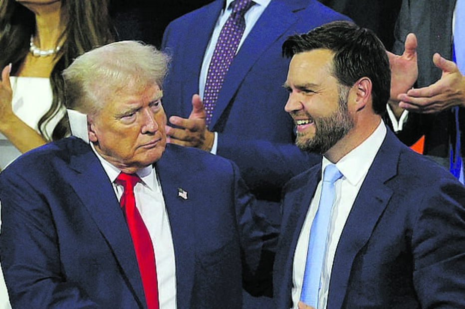 Trump com o candidato à vice-presidência, J.D. Vance