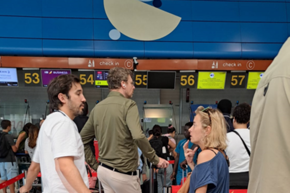 Marisa Liz e Diogo Branco no aeroporto 