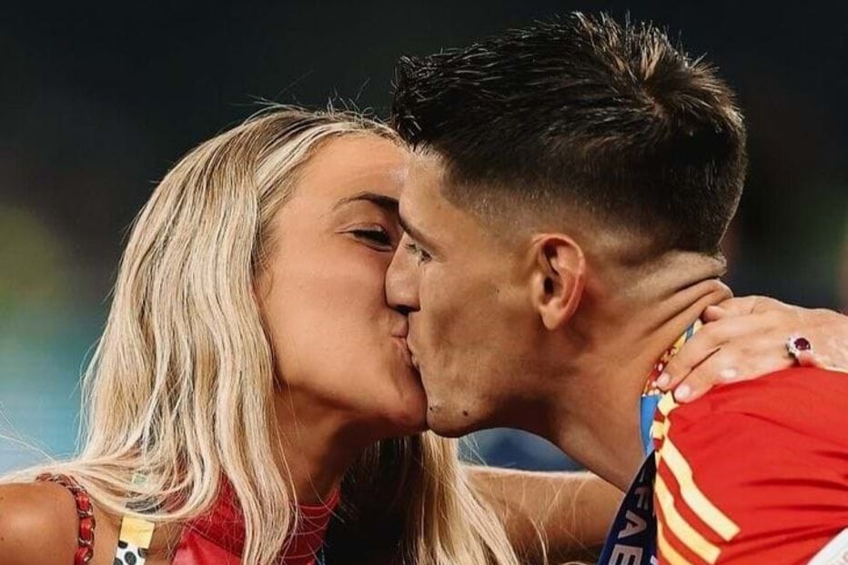 Álvaro Morata com a mulher, Alice Campello