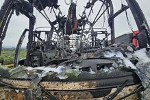 Autocarro arde no IP3. Trânsito cortado no nó de Souselas, nos dois sentidos