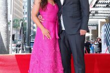 O ator Vince Vaughn com a mulher, Kyla Weber