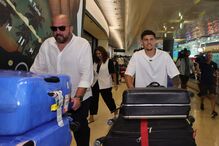 Maxi Araújo, reforço do Sporting, chega ao aeroporto de Lisboa