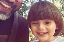 Pedro Chagas Freitas e o filho Benjamim