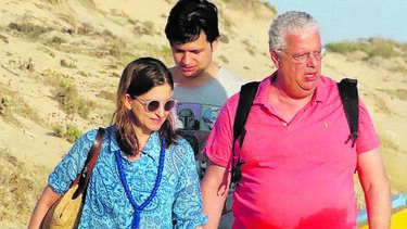 Ministro da Economia com a mulher, Rita, e o filho 