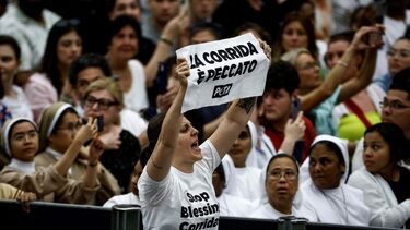 Ativistas na audiência com o Papa Francisco