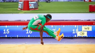 Pedro Pichardo em ação na final 