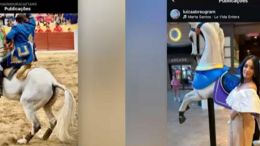 Toureiro João Moura Caetano encantado com Luísa Abreu 