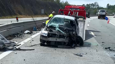Idosa morre em colisão seguida de despiste na A25. Condutora seguia em contramão