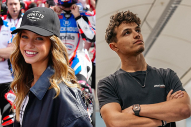 Margarida Corceiro e Lando Norris