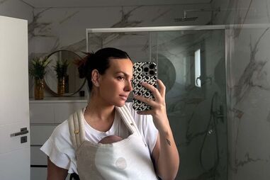 Mafalda Castro e o filho Manel