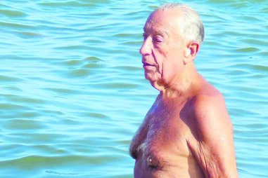 O Presidente da República a banhos em Monte Gordo