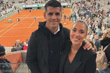 Álvaro Morata com a mulher, Alice Campello