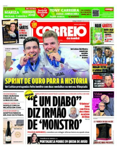 Capa de domingo, 11 de agosto de 2024