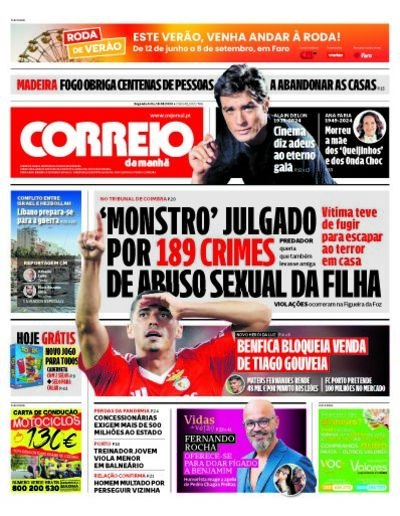 Capa de segunda-feira, 19 de agosto de 2024