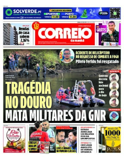 Capa de sábado, 31 de agosto de 2024