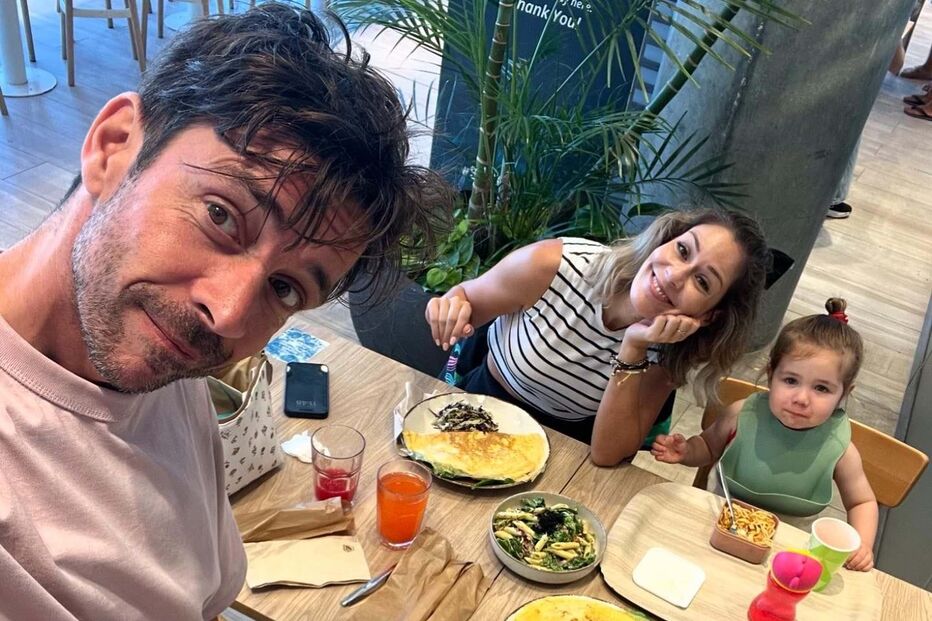 Paulo Vintém e Marta Melro com a filha Aurora