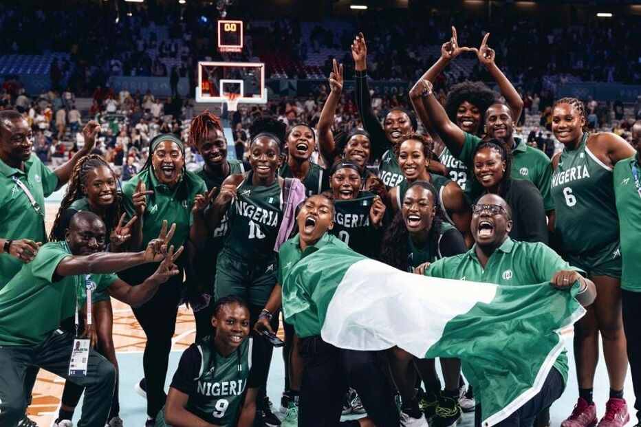 Seleção nigeriana em festa nos Jogos Olímpicos