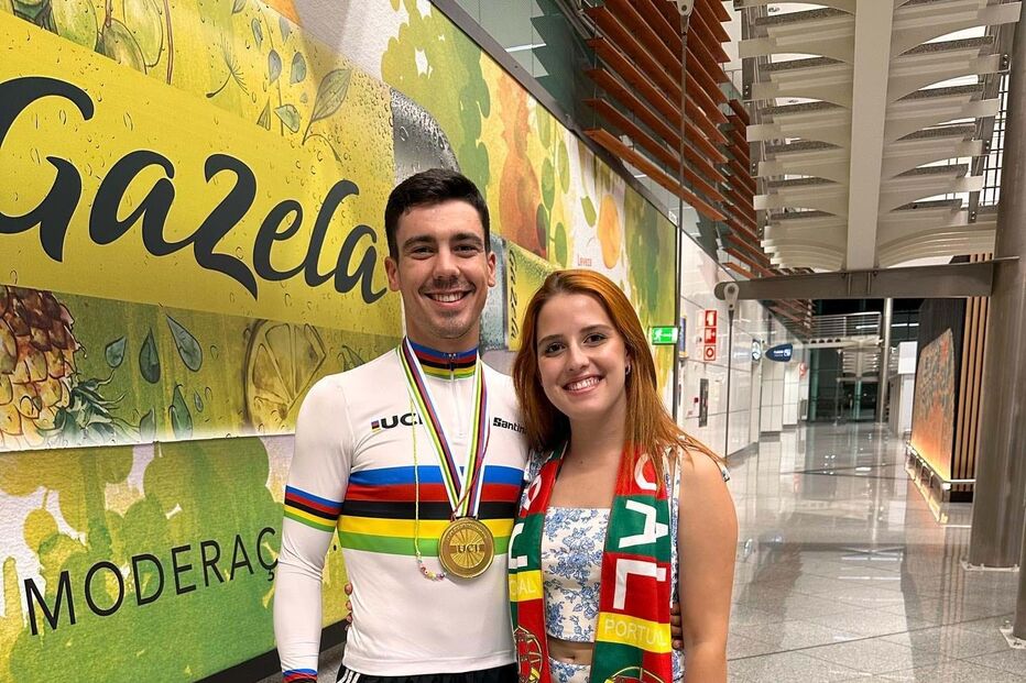 Iúri Leitão e a namorada Carolina Lourenço Ribeiro