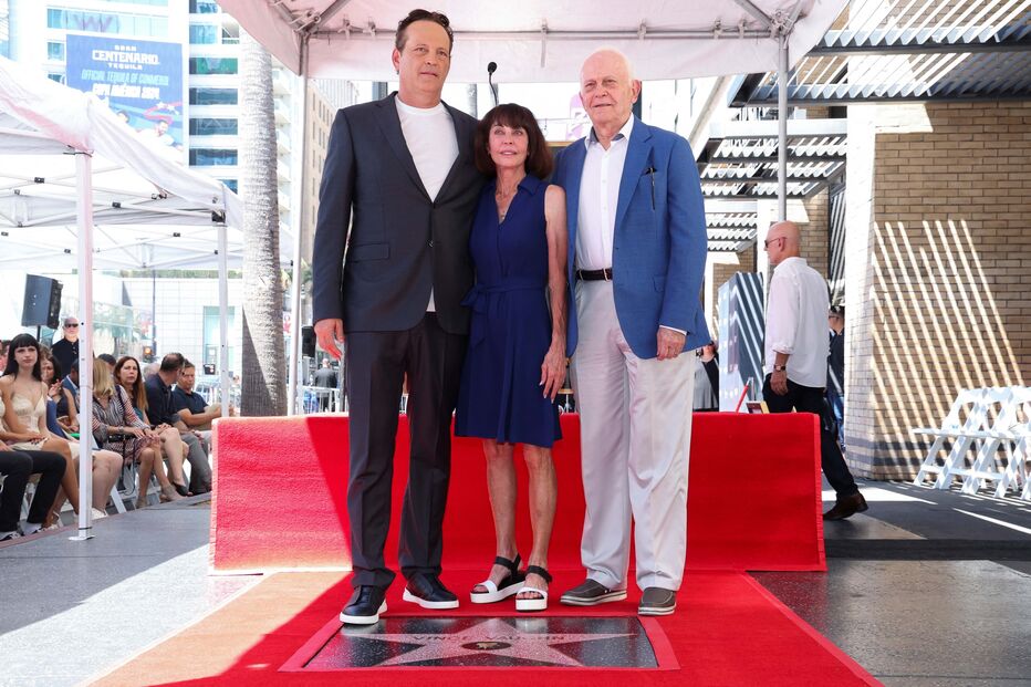 O ator Vince Vaughn com os pais, Vernon Vaughn e Sharon Eileen