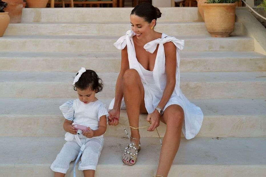 Catarina Gouveia e a filha Esperança