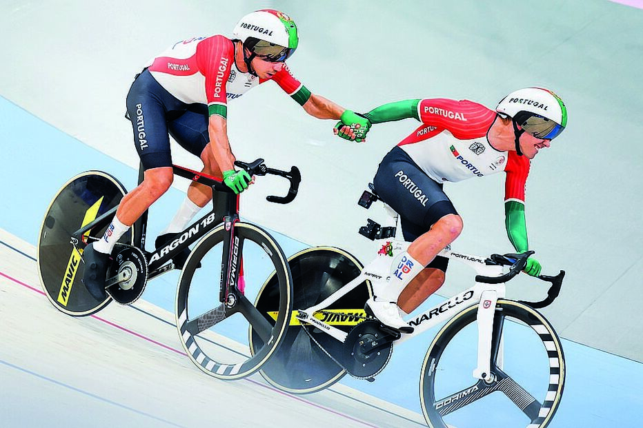 Iúri Leitão e Rui Oliveira na volta de honra