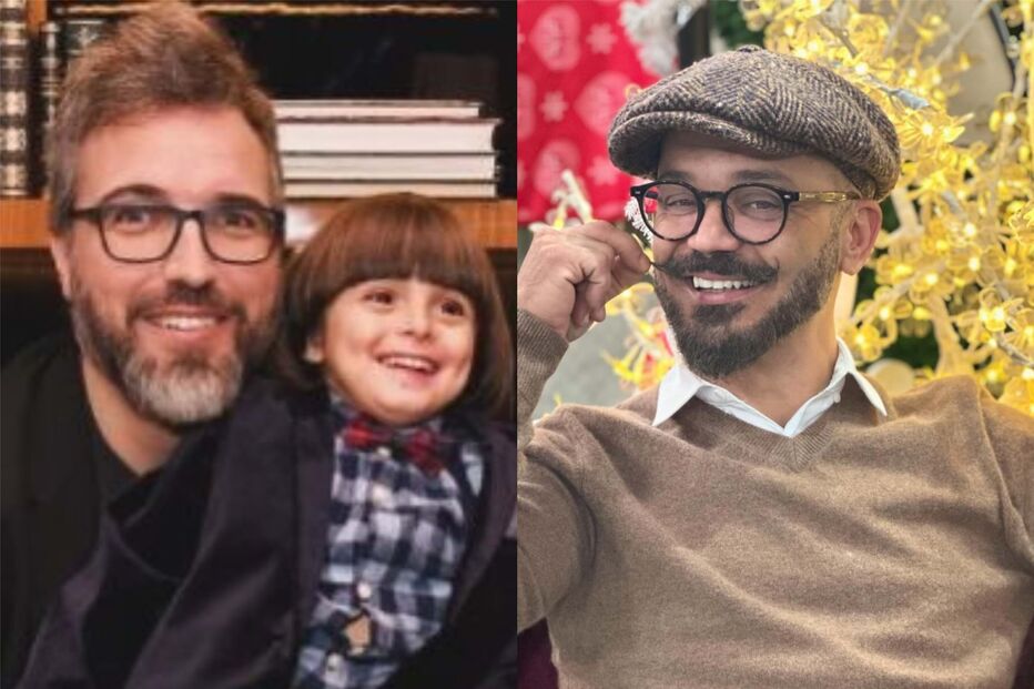 Pedro Chagas Freitas com o filho Benjamim e Fernando Rocha